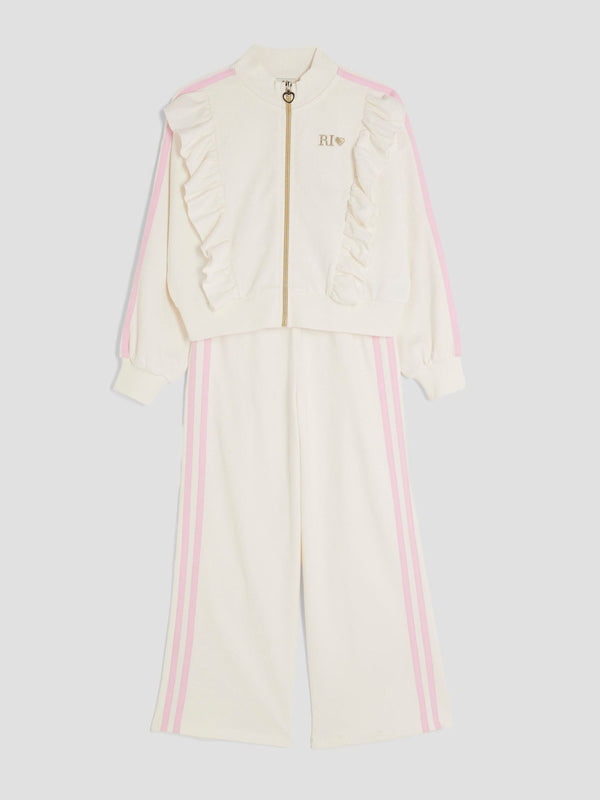 River Island Cream Frill Tracksuit Set