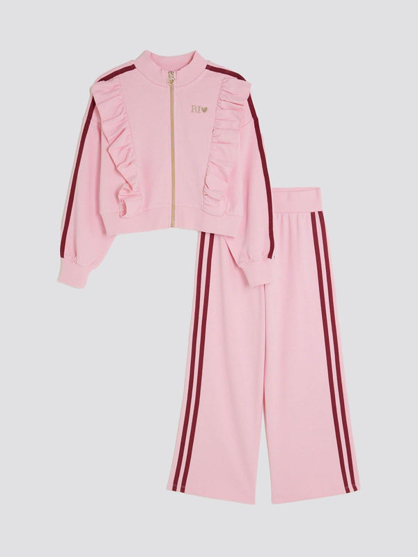 River Island Pink Frill Tracksuit Set