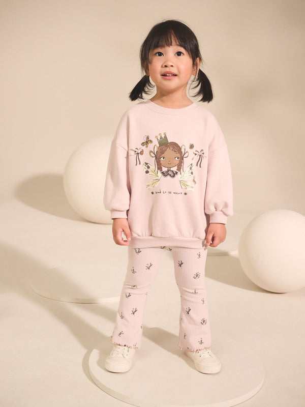 Light Pink Fairy Crew Neck Sweatshirt (3mths-7yrs)