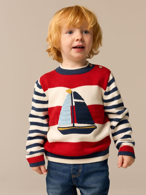 Boat Stripe Knitted Jumper immediate