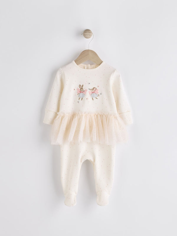Pink Fairy Baby Christmas Tutu 100% Cotton Sleepsuit immediate