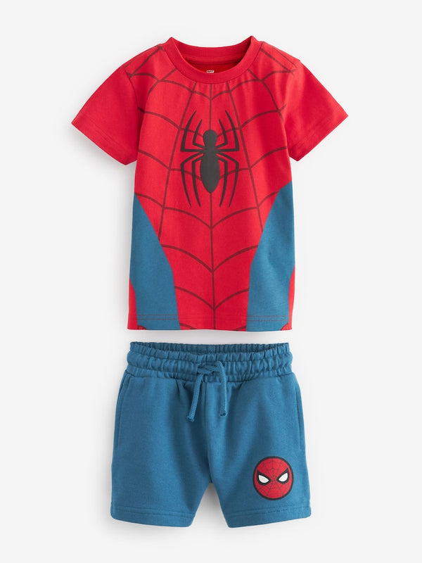 Red/Blue Spider-Man License T-Shirt And Shorts Set immediate
