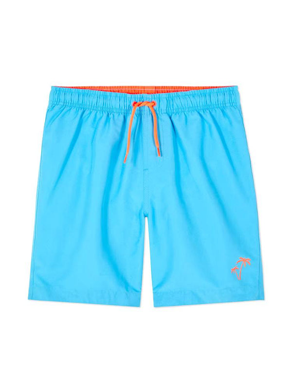 Boys Bright Blue Drawstring Swim Shorts immediate