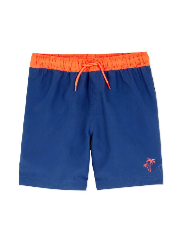 Boys Blue Drawstring Swim Shorts immediate