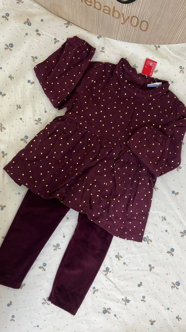 Christmas girl velour set