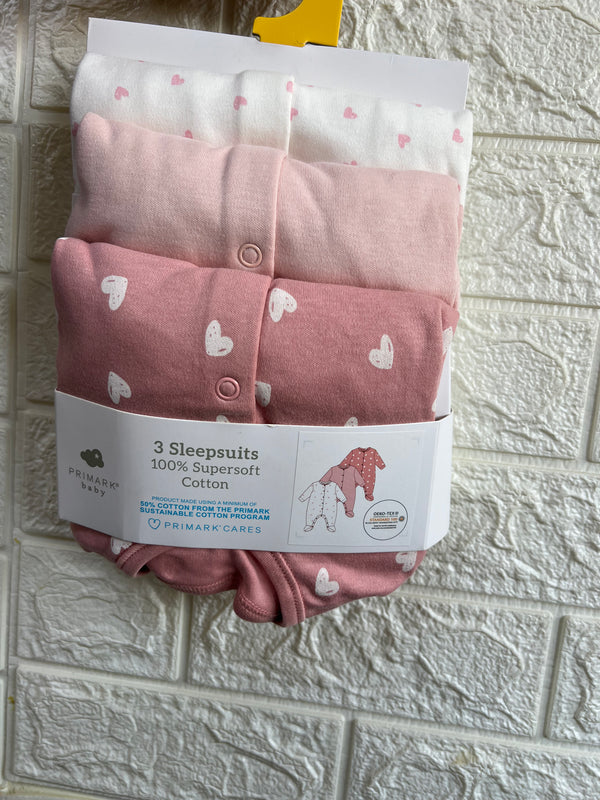 3pk Primark sleepsuit