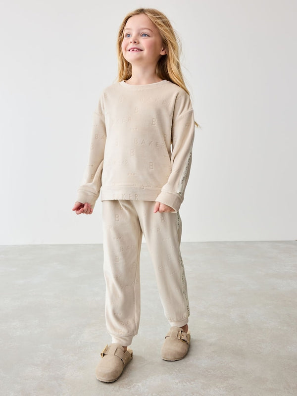 Baker by Ted Baker Stone Embossed Branded Pyjama Set immediate