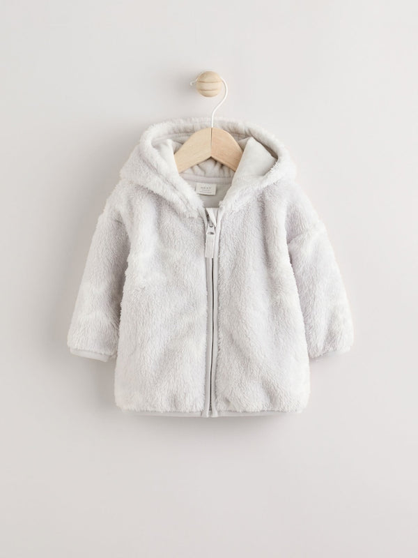 Grey Star Baby Cosy Fleece Jacket with 3D Ears immediate
