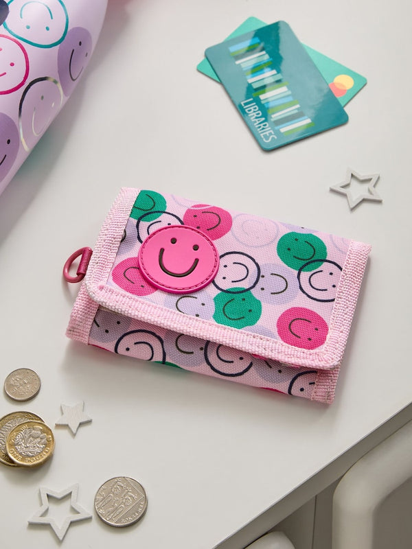 Pink Smiley Faces Wallet