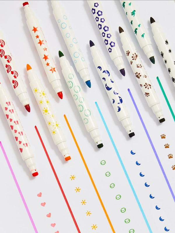 12 Pack Rainbow Stamper Pen Set