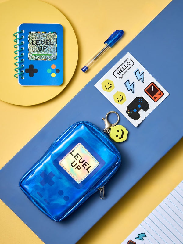 Blue Pixel Gaming Mini Stationery set