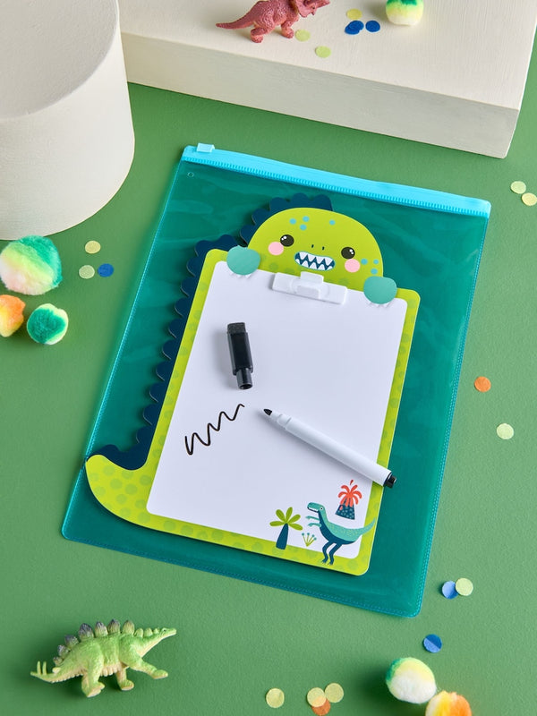 Green Dinosaur Magnetic White Board & Pen