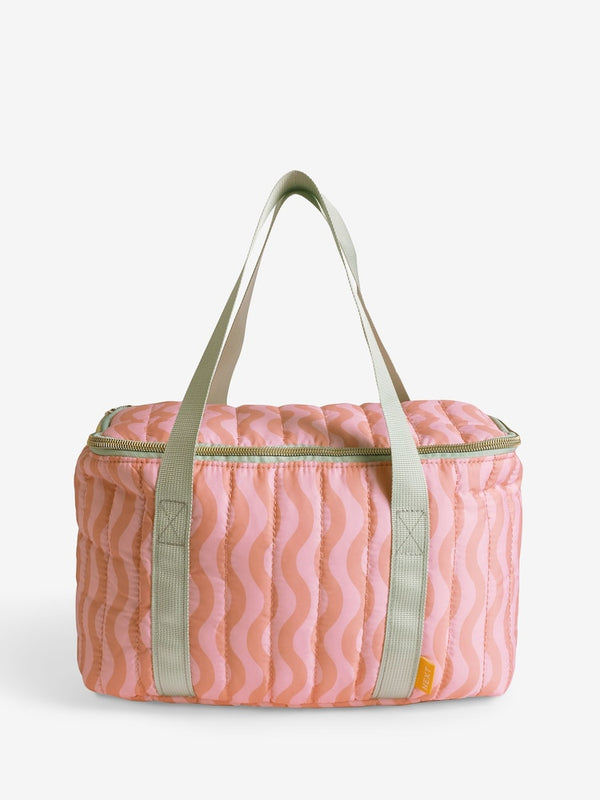 Pink/Green Wavy Pattern Lunch Bag