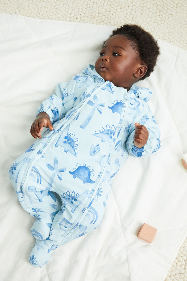 Copy of Blue Dinosaur Lightweight Baby All-In-One Pramsuit