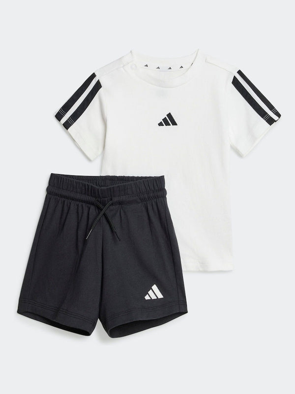 adidas White Essentials 100% Cotton Shorts and T-Shirt Set immediate