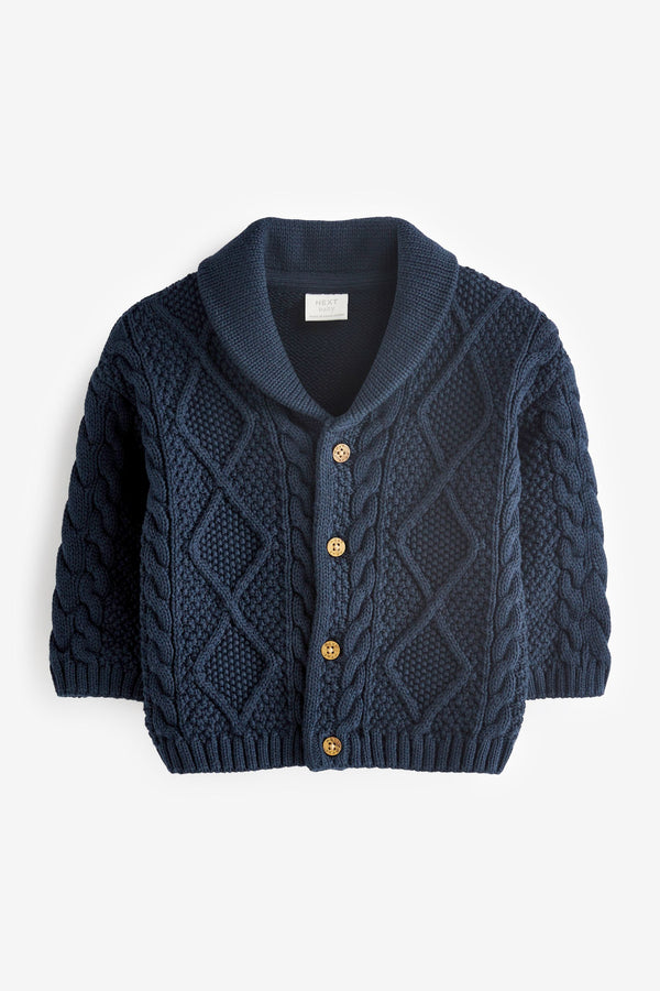 Navy Blue Baby Shawl Cardigan immediate