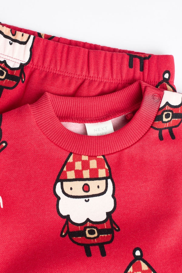 Red Santa Baby Christmas Cosy Sweatshirt and Joggers Set