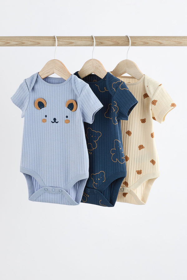 Bear rib bodysuits 3pk