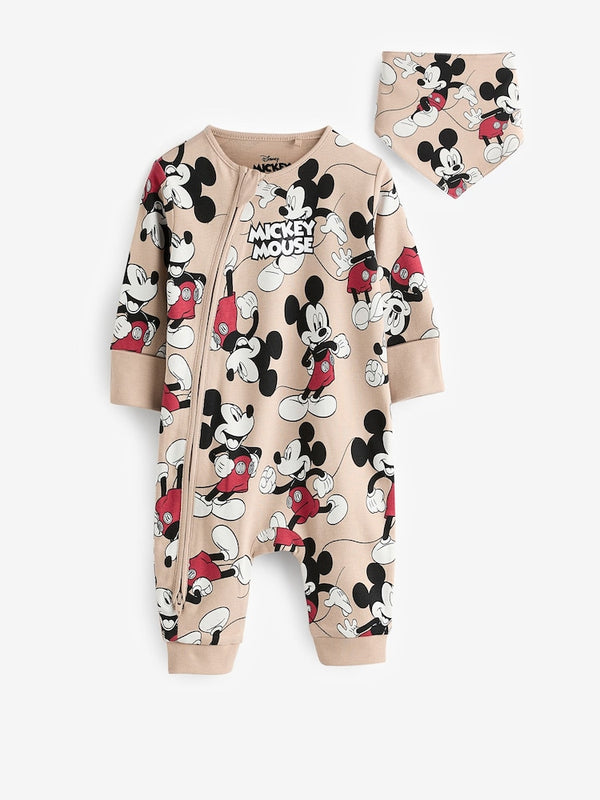 Cotton Sleepsuit and Bib Set 2 Piece