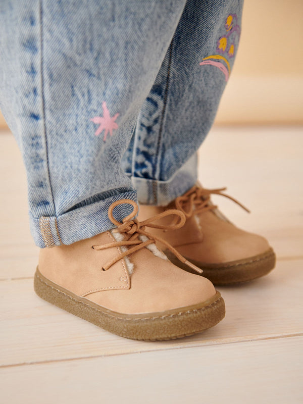 Neutral/Tan Faux Fur Lined Cupsole Boots