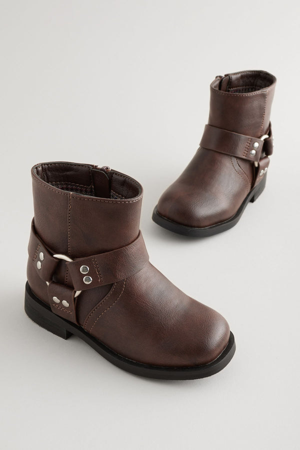 Brown Biker Boots