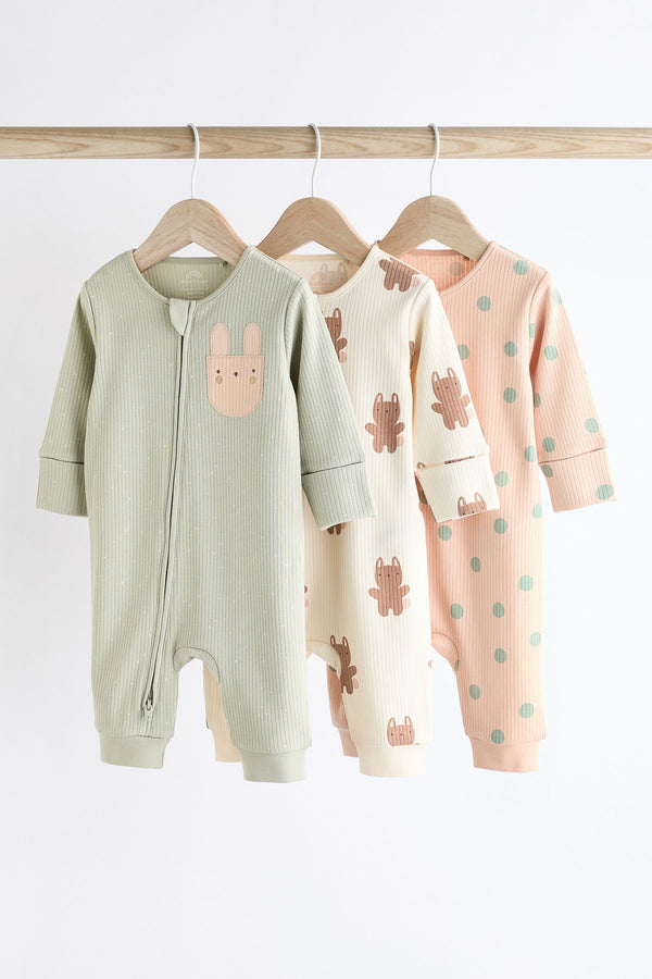 Mint Green Two Way Zip Baby Footless Sleepsuit (0mths-3yrs)