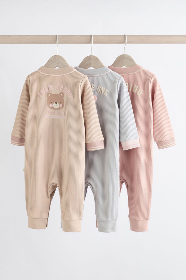 Baby Footless Sleepsuits 3 Pack(immediate)