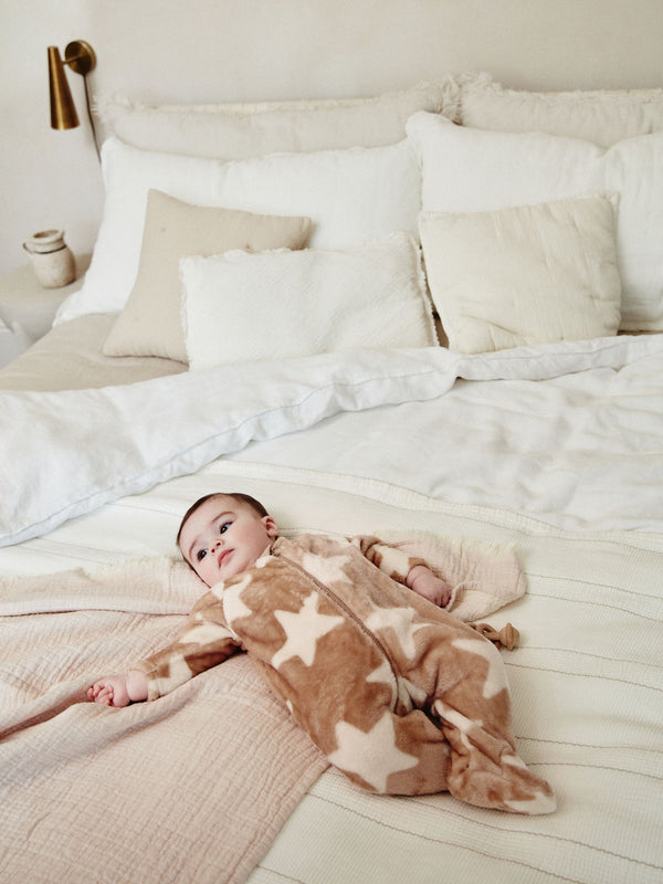 Neutral Baby Fleece Zip Sleepsuit