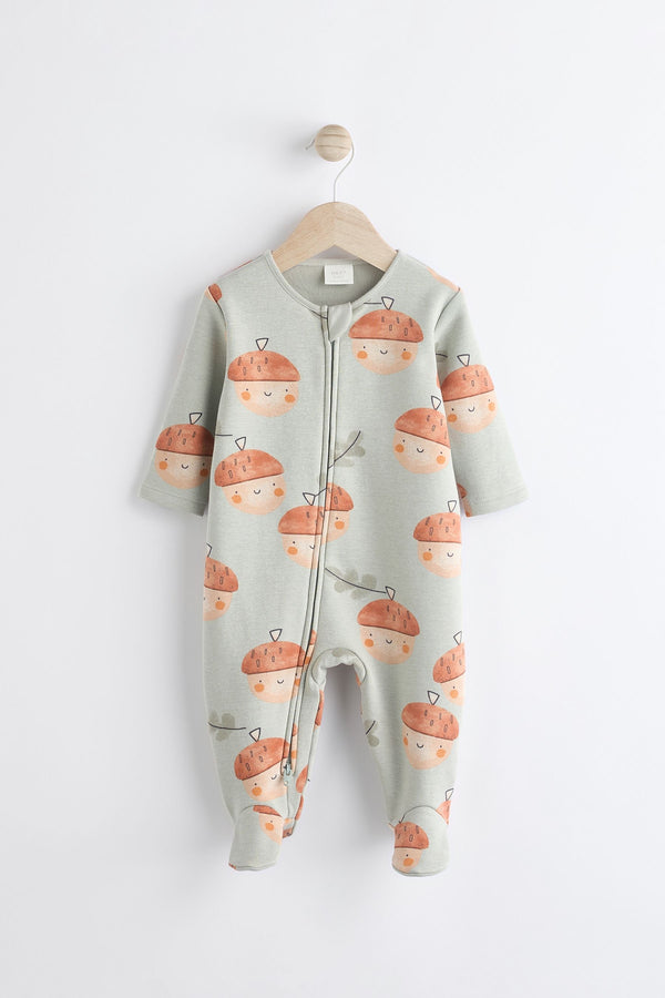 Fleeced Lined 2 way Zip Sleepsuit(immediate)