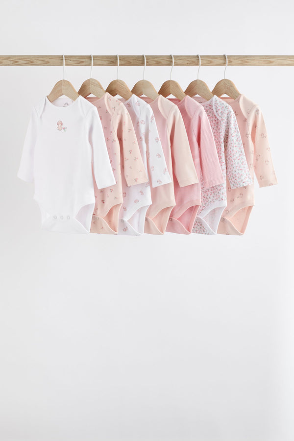 Pink Bunny Baby Long Sleeve Bodysuits