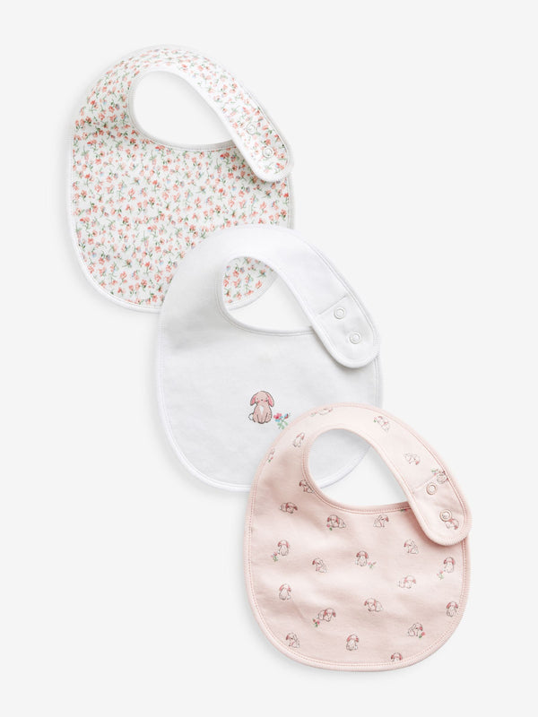 Pink 3 Pack Baby Bibs