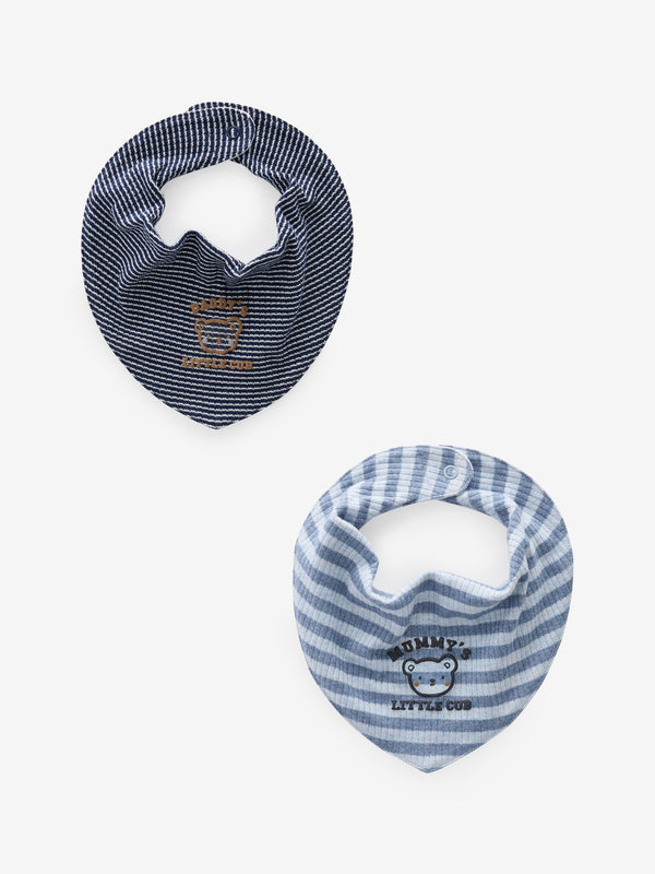 Blue Family 100% Cotton Bibs 2 Pack