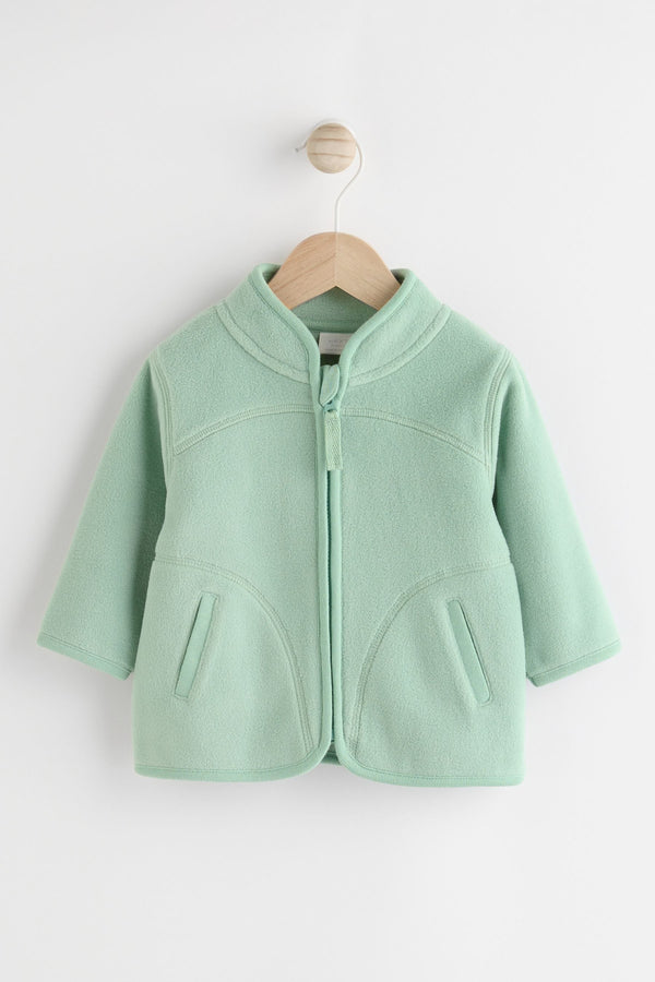 Sage Green Baby Fleece Jacket (0mths-2yrs)