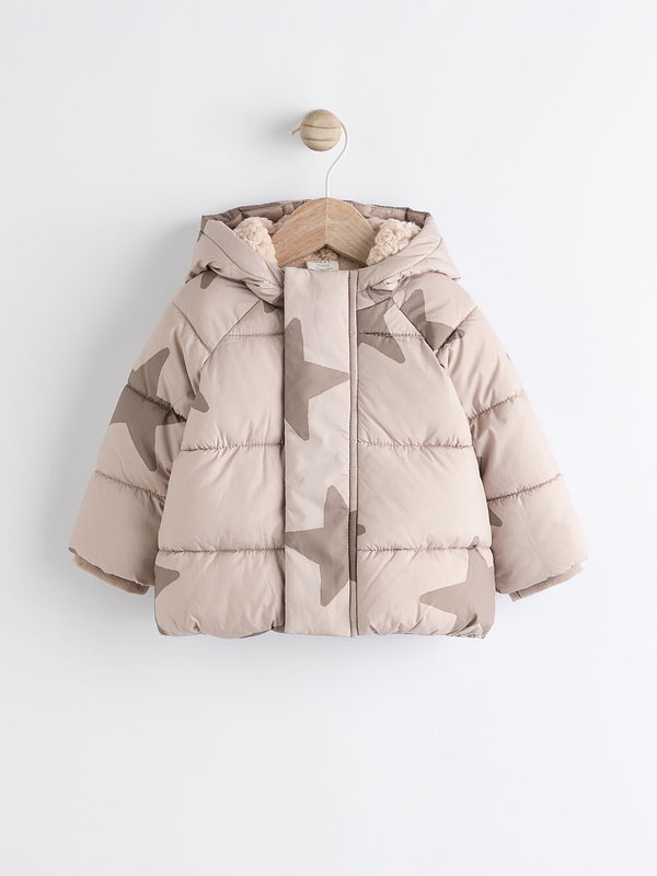 Neutral Star Baby Puffer Coat (0mths-2yrs)