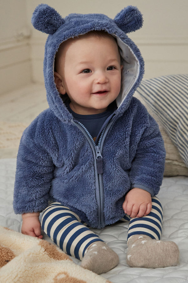 Navy Baby Cosy Fleece Jacket (0mths-2yrs)