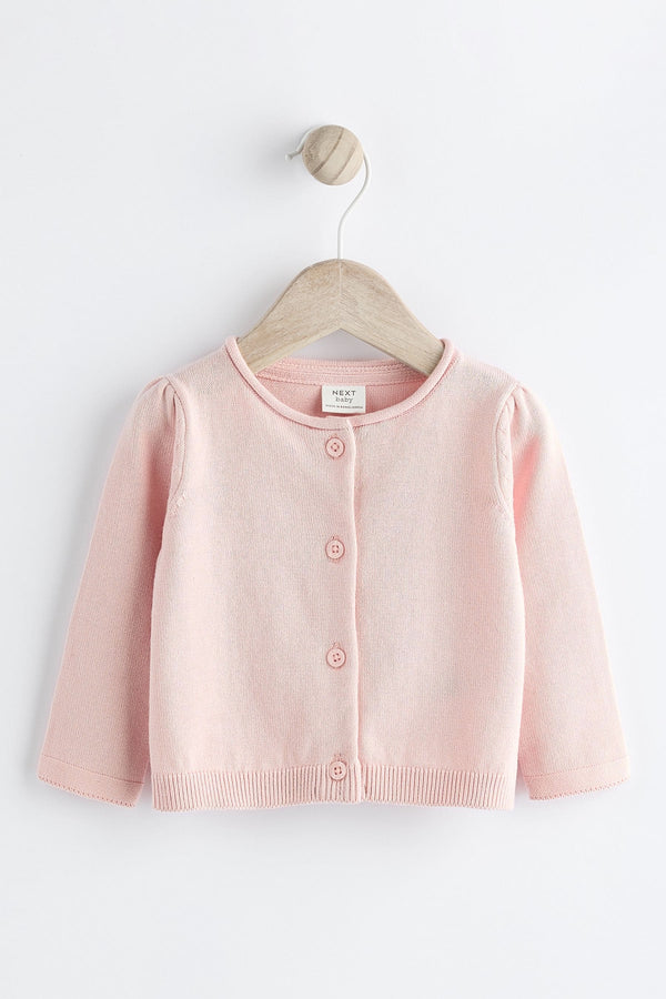 Pink Baby Knitted Cardigan (0mths-2yrs)