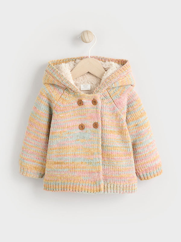 Multi Baby Fleece Lined Cardigan (0mths-2yrs)