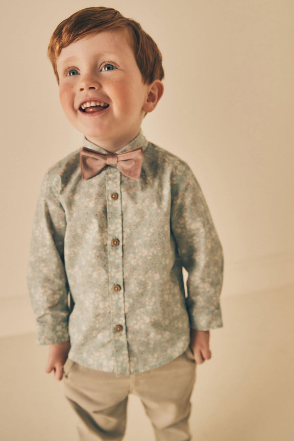 Mineral Long Sleeve Shirt And Bow Tie Set (3mths-7yrs)