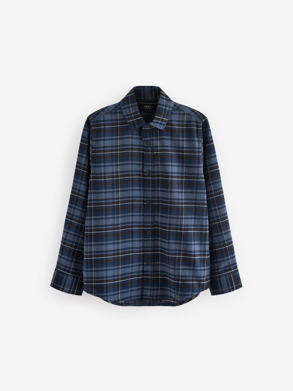 Navy Check Single Oxford Shirt (3-16yrs)