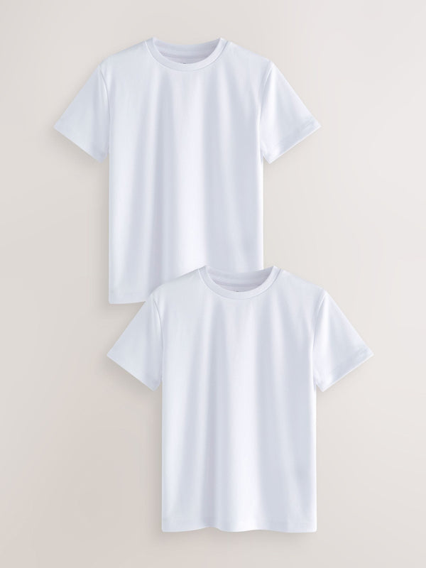 White 2 Pack Sports T-Shirt (3-16yrs)