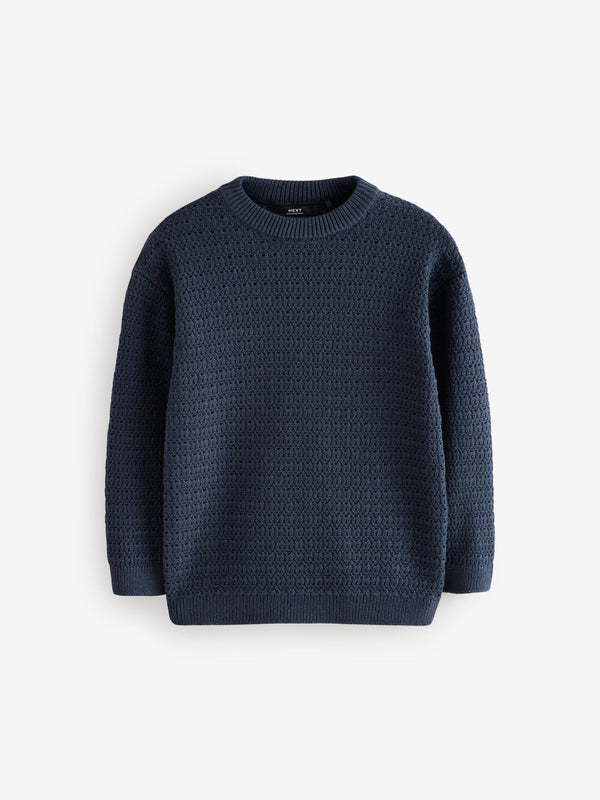 Navy Knitted Jumper (3-16yrs)