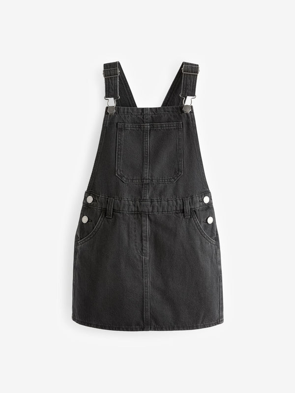 Black Denim Pinafore Dress (3-16yrs)