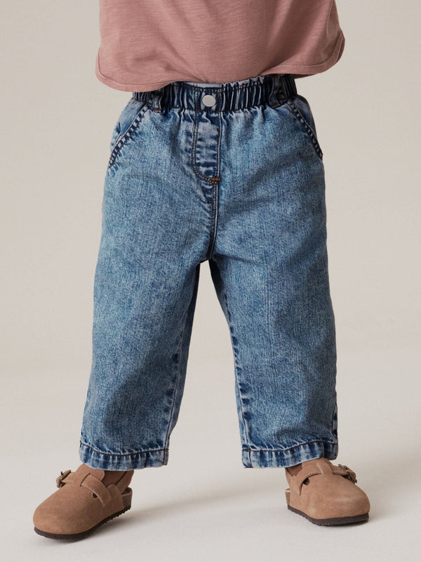 Denim 100% Cotton Wide Leg Jeans (3mths-7yrs)