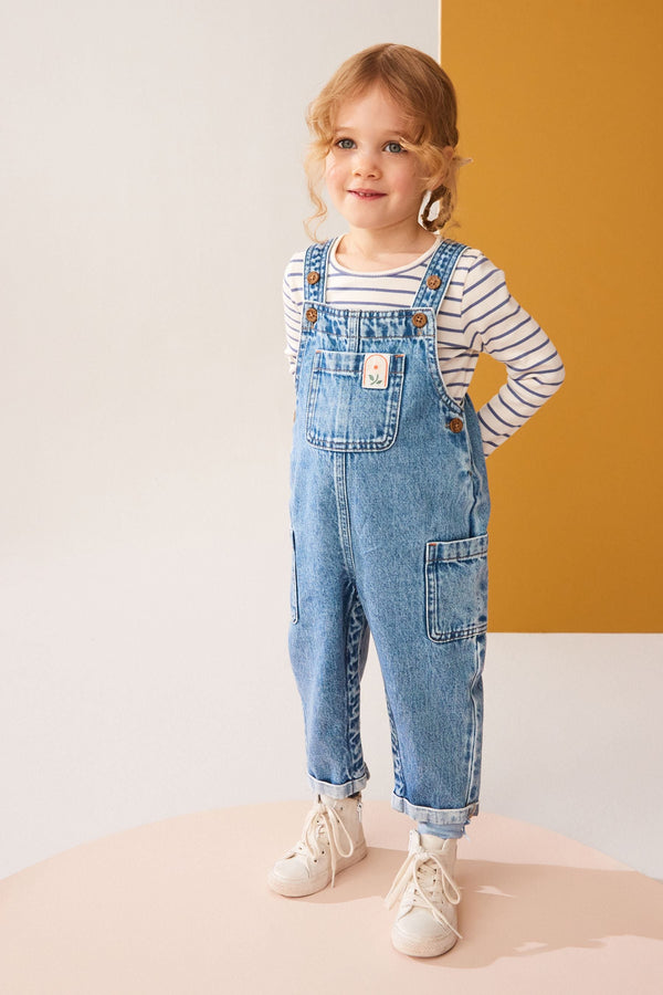 Denim 100% Cotton Dungarees (3mths-7yrs)