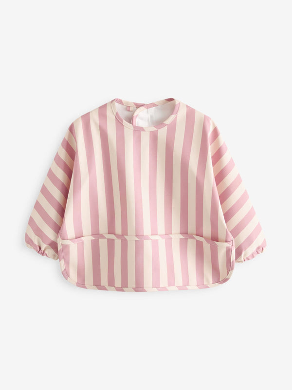 Pink Weaning And Feeding Sleeved Bib