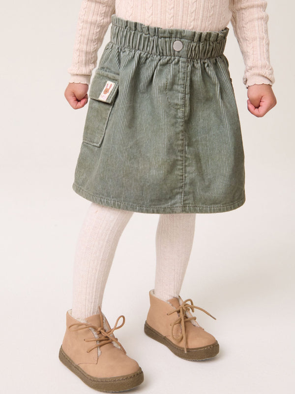 Khaki Green 100% Cotton Co-ord Skirt (3mths-7yrs)