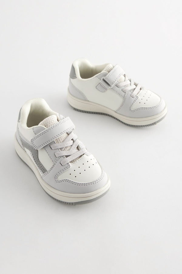 Grey Touch Fastening Elastic Lace Trainers