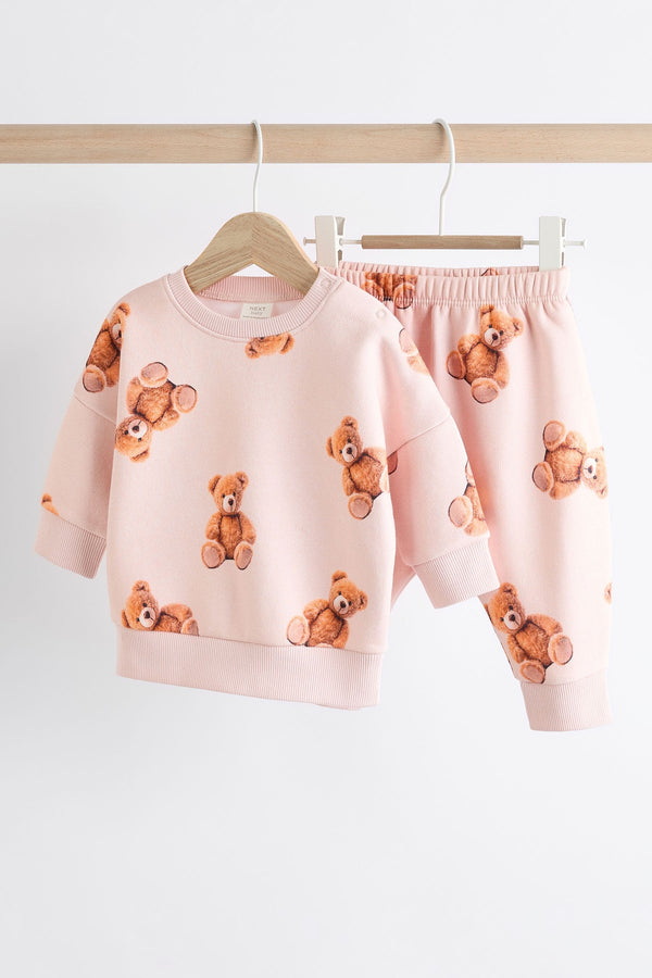 Neutral Bear Baby Sweatshirt And Leggings 2 Piece Set