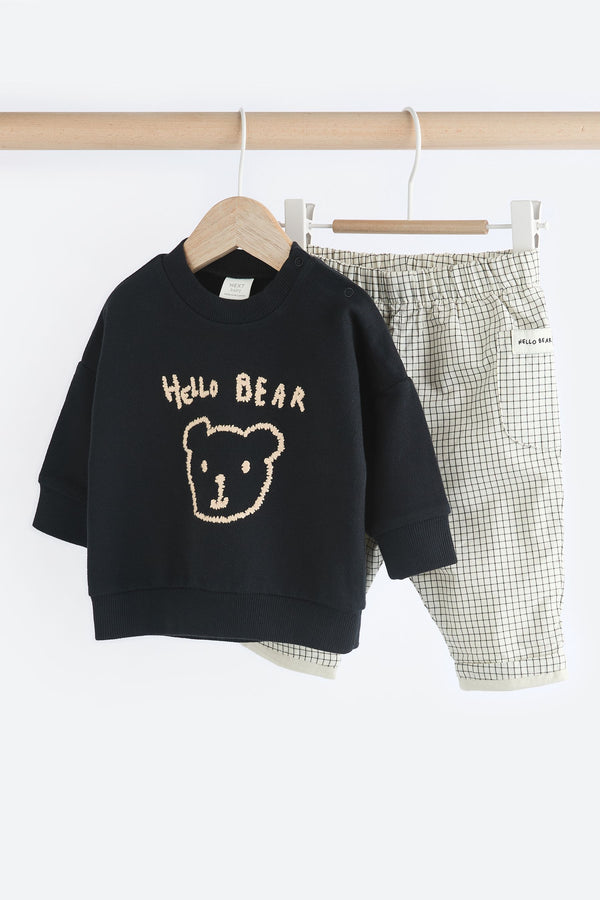 Baby 100% Cotton Sweatshirt and Joggers Set(immediate)