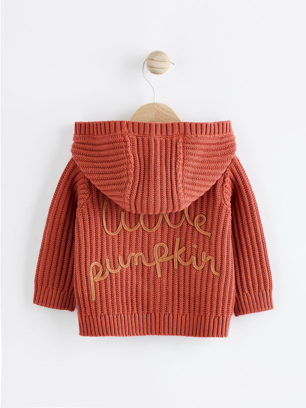 Orange Baby 'Little Pumpkin' Knitted Cardigan